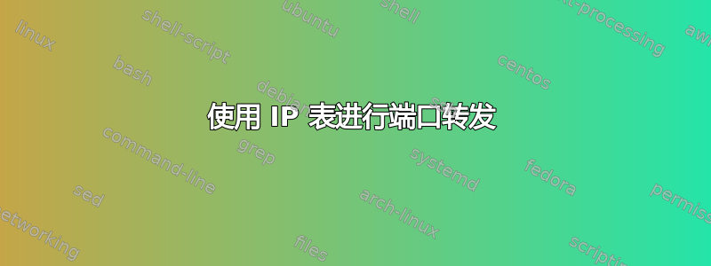 使用 IP 表进行端口转发