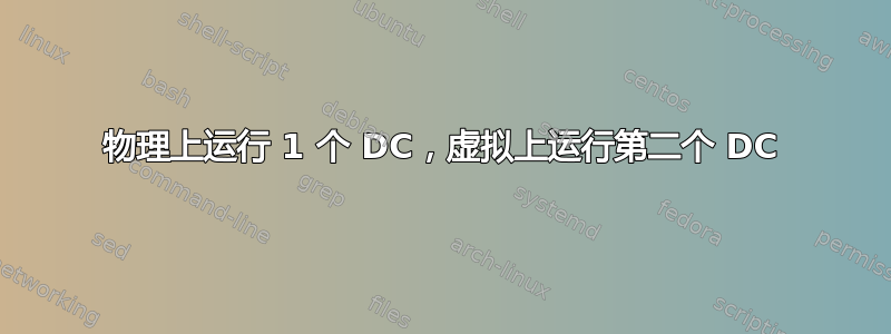 物理上运行 1 个 DC，虚拟上运行第二个 DC