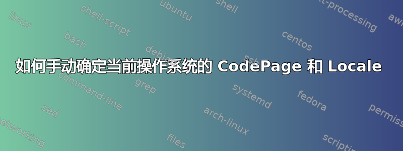 如何手动确定当前操作系统的 CodePage 和 Locale