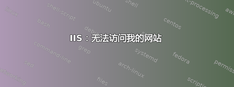 IIS：无法访问我的网站