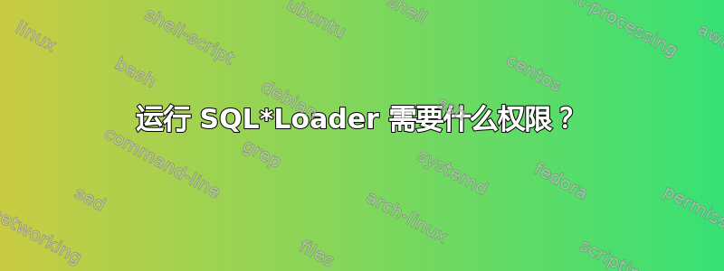 运行 SQL*Loader 需要什么权限？