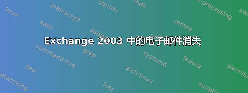 Exchange 2003 中的电子邮件消失