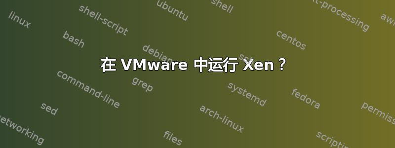 在 VMware 中运行 Xen？