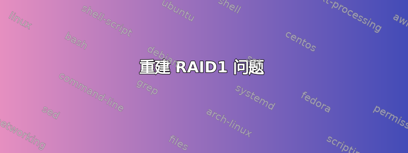 重建 RAID1 问题