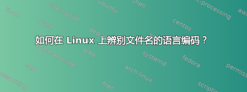 如何在 Linux 上辨别文件名的语言编码？