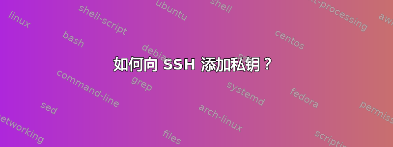 如何向 SSH 添加私钥？