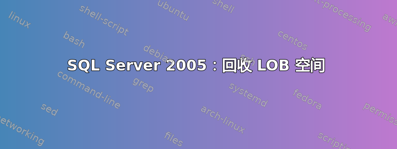 SQL Server 2005：回收 LOB 空间