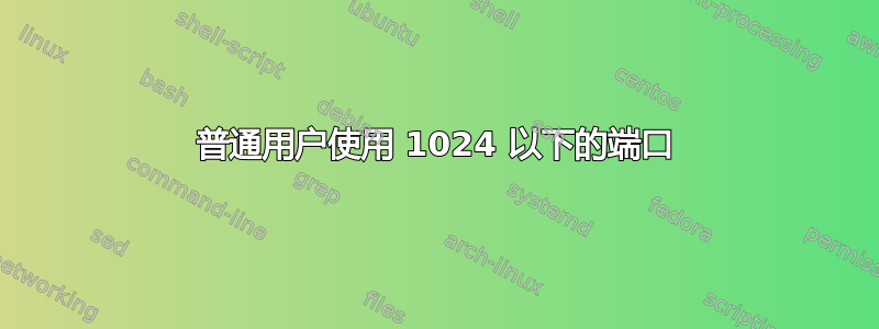 普通用户使用 1024 以下的端口