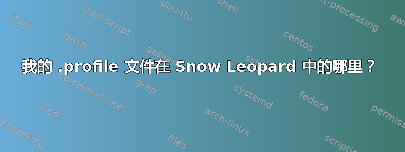 我的 .profile 文件在 Snow Leopard 中的哪里？