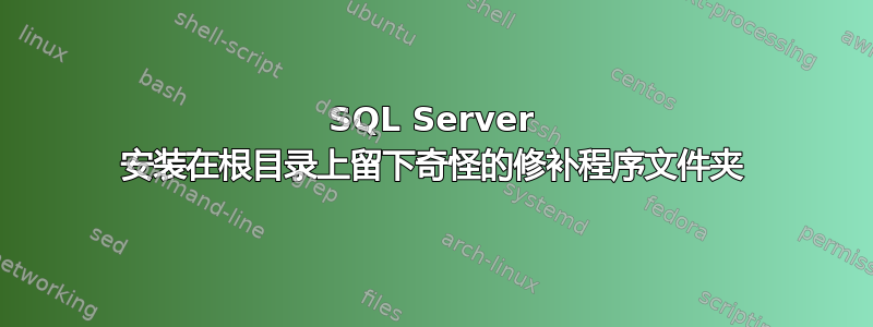 SQL Server 安装在根目录上留下奇怪的修补程序文件夹