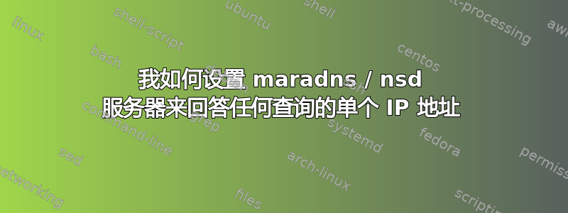 我如何设置 maradns / nsd 服务器来回答任何查询的单个 IP 地址