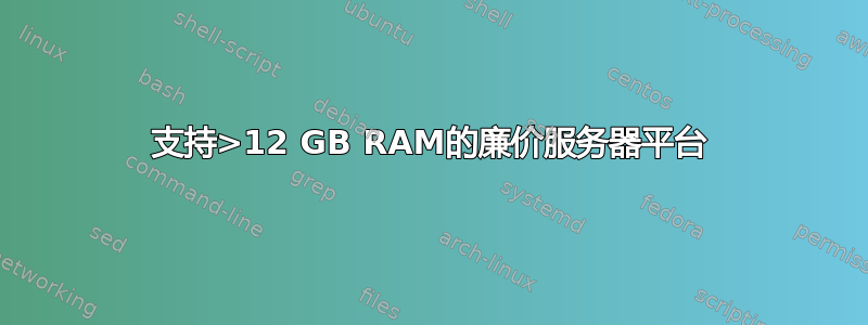 支持>12 GB RAM的廉价服务器平台