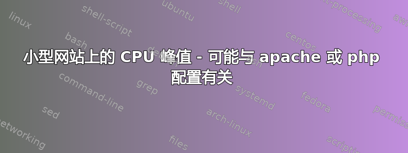 小型网站上的 CPU 峰值 - 可能与 apache 或 php 配置有关