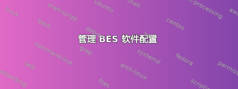 管理 BES 软件配置