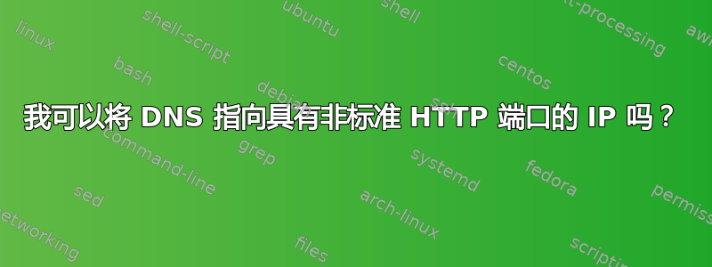 我可以将 DNS 指向具有非标准 HTTP 端口的 IP 吗？