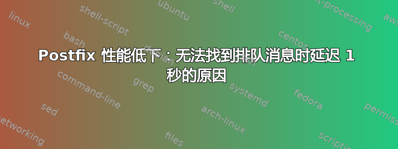 Postfix 性能低下：无法找到排队消息时延迟 1 秒的原因