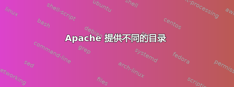 Apache 提供不同的目录