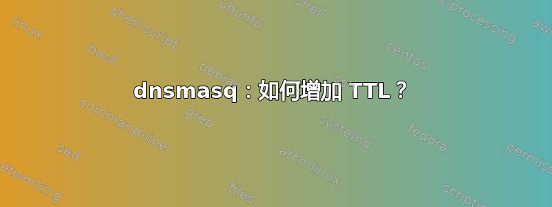 dnsmasq：如何增加 TTL？