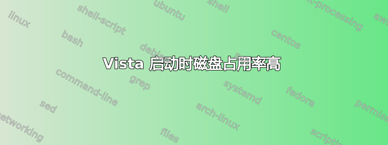 Vista 启动时磁盘占用率高