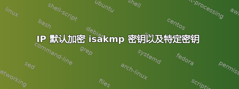 IP 默认加密 isakmp 密钥以及特定密钥