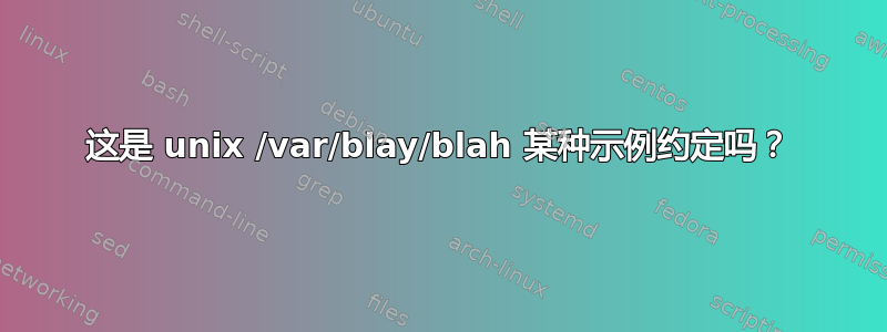 这是 unix /var/blay/blah 某种示例约定吗？