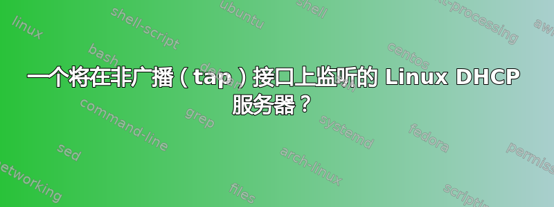 一个将在非广播（tap）接口上监听的 Linux DHCP 服务器？