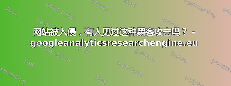 网站被入侵，有人见过这种黑客攻击吗？ - googleanalyticsresearchengine.eu