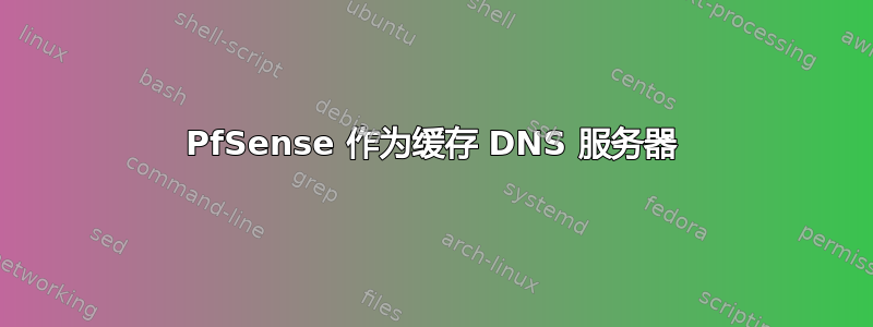 PfSense 作为缓存 DNS 服务器