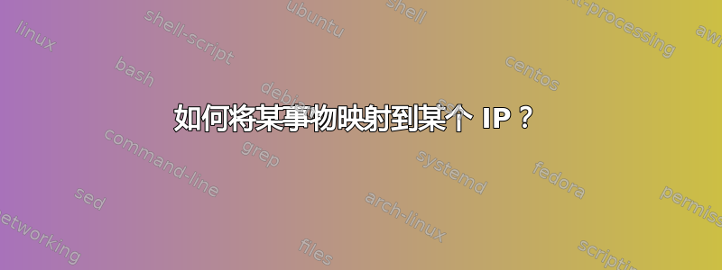 如何将某事物映射到某个 IP？