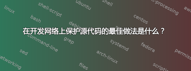 在开发网络上保护源代码的最佳做法是什么？