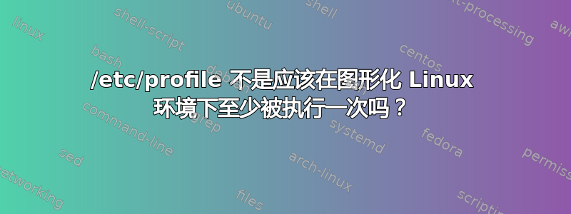 /etc/profile 不是应该在图形化 Linux 环境下至少被执行一次吗？