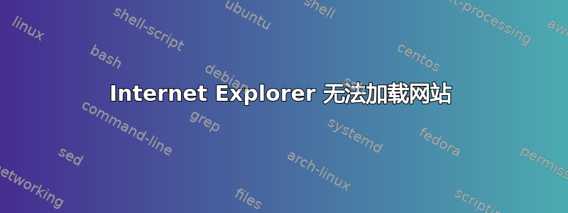 Internet Explorer 无法加载网站