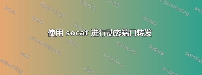 使用 socat 进行动态端口转发