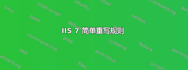 IIS 7 简单重写规则