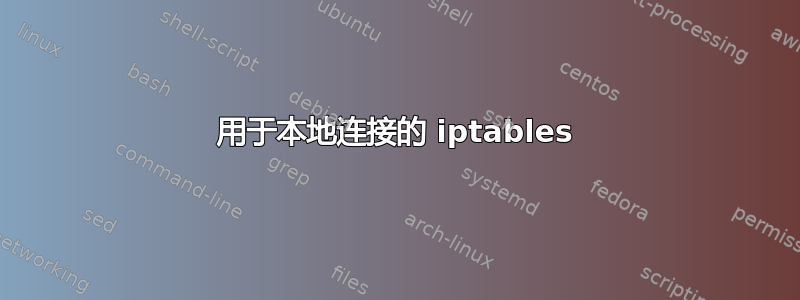 用于本地连接的 iptables