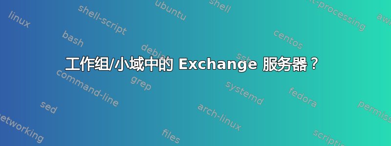 工作组/小域中的 Exchange 服务器？