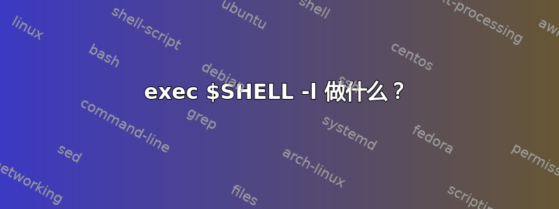 exec $SHELL -l 做什么？