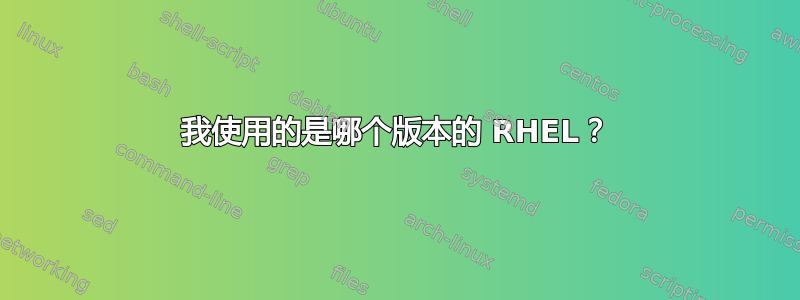 我使用的是哪个版本的 RHEL？