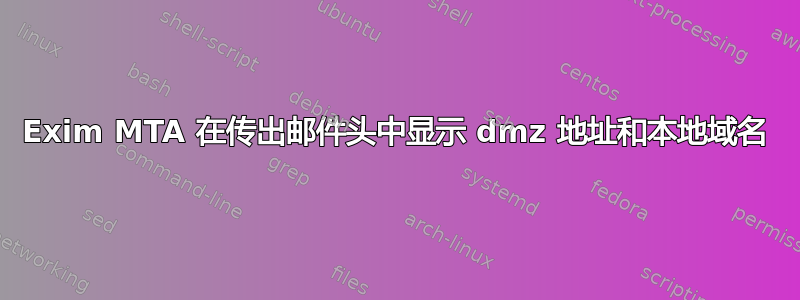 Exim MTA 在传出邮件头中显示 dmz 地址和本地域名