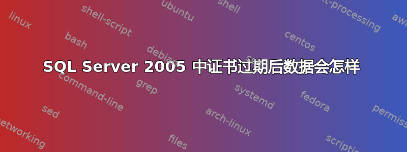 SQL Server 2005 中证书过期后数据会怎样