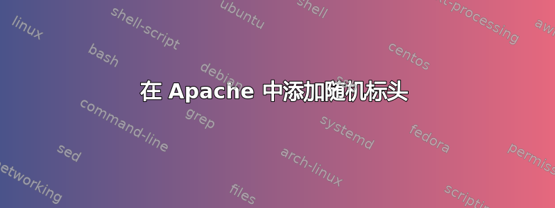 在 Apache 中添加随机标头