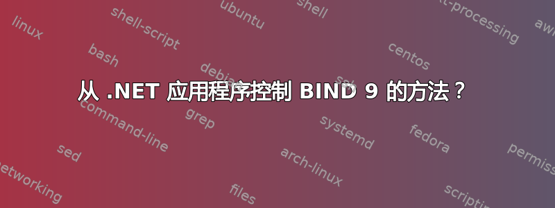 从 .NET 应用程序控制 BIND 9 的方法？