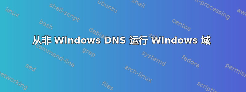 从非 Windows DNS 运行 Windows 域