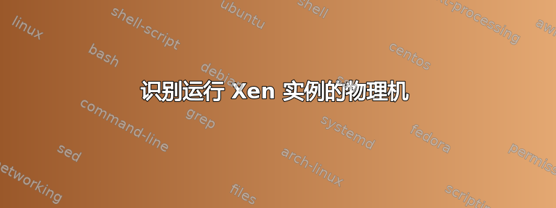 识别运行 Xen 实例的物理机