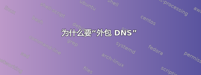 为什么要“外包 DNS”