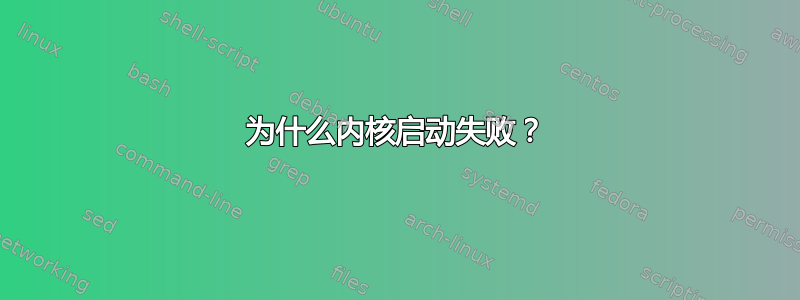 为什么内核启动失败？