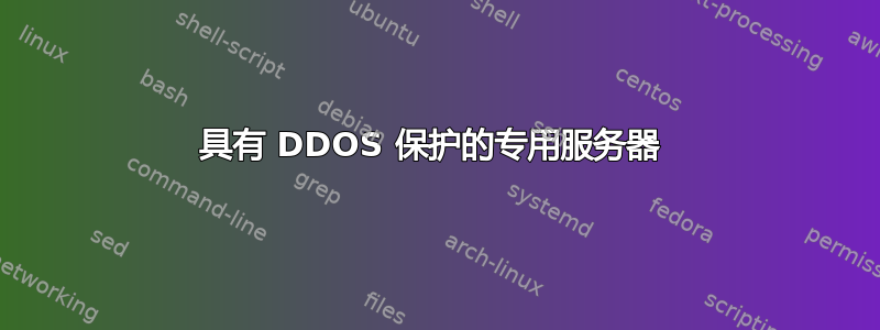 具有 DDOS 保护的专用服务器 