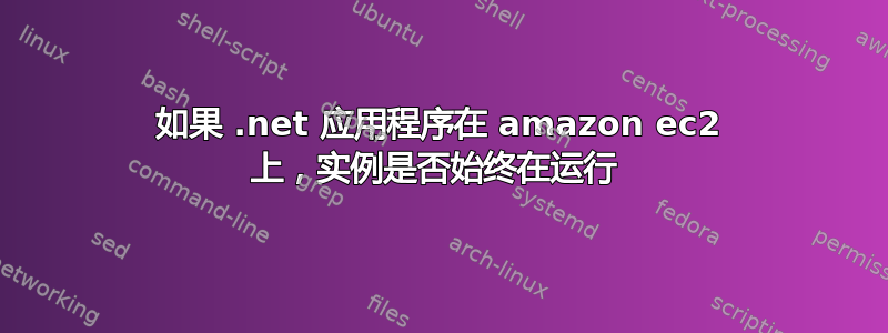 如果 .net 应用程序在 amazon ec2 上，实例是否始终在运行 