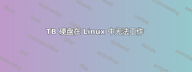 1TB 硬盘在 Linux 中无法工作