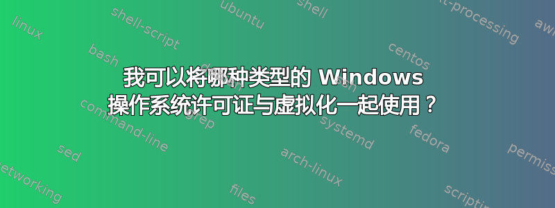 我可以将哪种类型的 Windows 操作系统许可证与虚拟化一起使用？